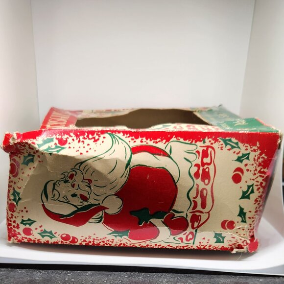 Vintage Santa Claus Disguise Mask with Box Scary Santa Face - Picture 13 of 14